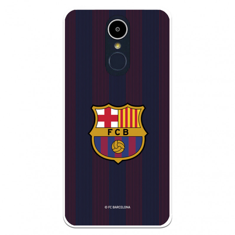 Coque pour LG K8 2017 du FC Barcelone Lignes Blaugrana - Licence Officielle du FC Barcelone