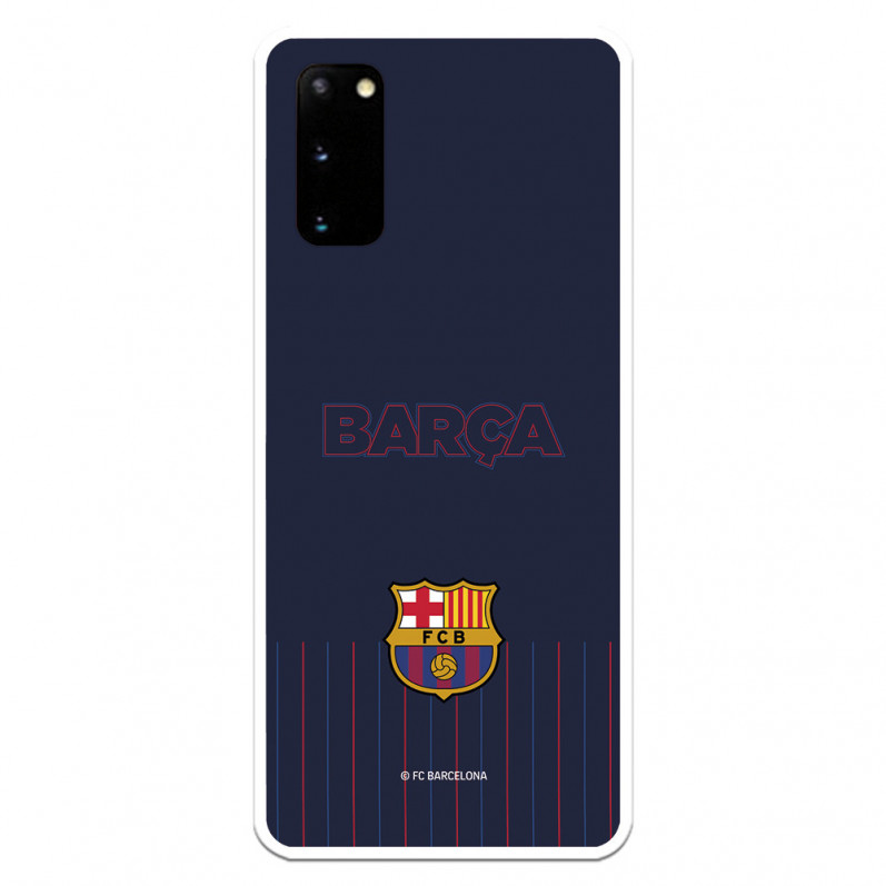 Coque pour Samsung Galaxy S20 du FC Barcelone Barsa Fond Bleu - Licence Officielle du FC Barcelone