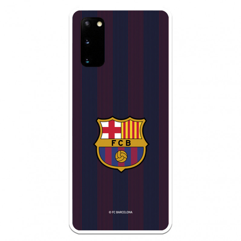 Coque pour Samsung Galaxy S20 du FC Barcelone Lignes Blaugrana - Licence Officielle du FC Barcelone