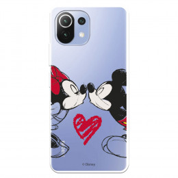 Funda para Xiaomi Mi 11 Lite Oficial de Disney Mickey y Minnie Beso - Clásicos Disney