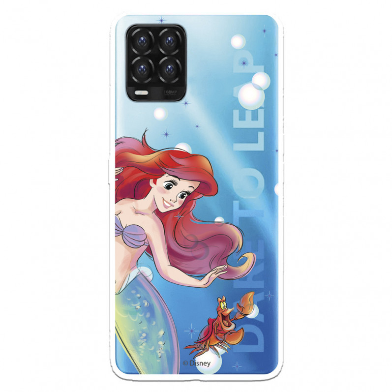 Fundaara Realme 8 Pro Oficial de Disney Ariel y Sebastián Burbujas - La Sirenita