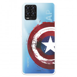 Fundaara Realme 8 Pro Oficial de Marvel Capitán América Escudo Transparente - Marvel