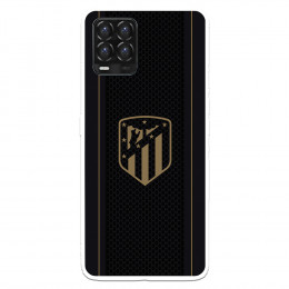 Funda para Realme 8 Pro del Atleti Escudo Dorado Fondo Negro - Licencia Oficial Atlético de Madrid