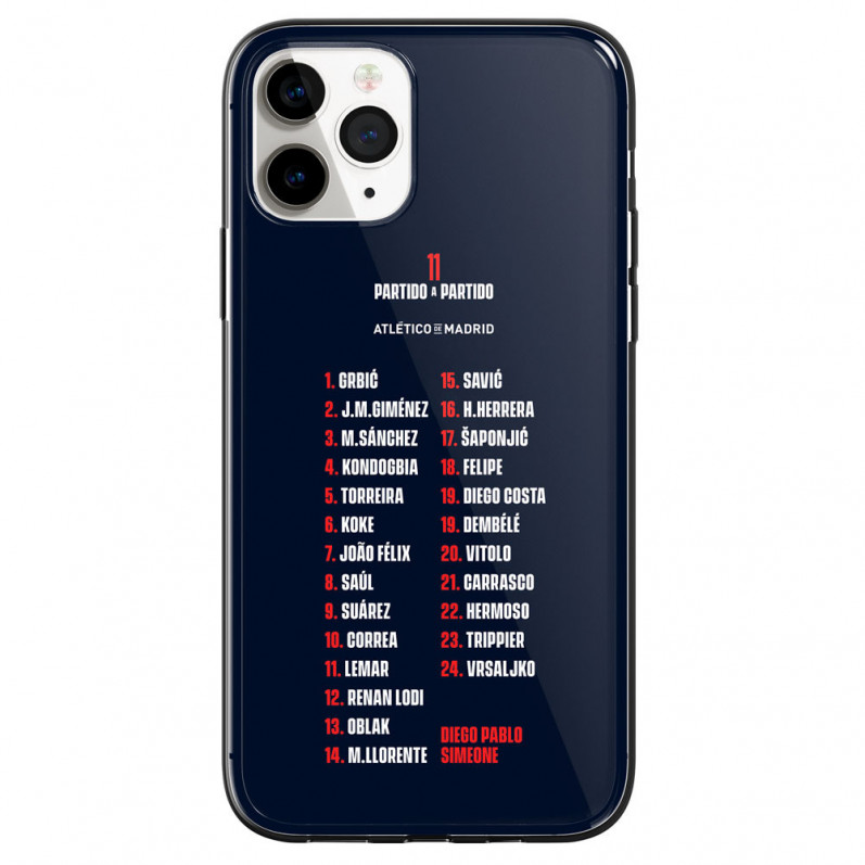 Coque Champion de LaLiga Atlético de Madrid - Joueurs Atlético Fond Bleu