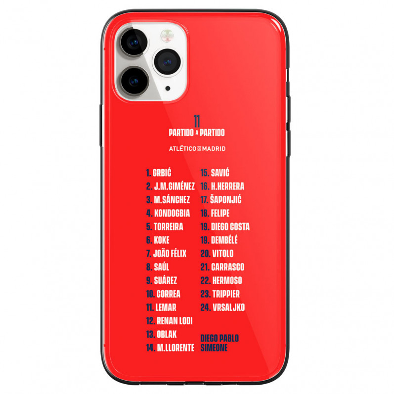 Coque Champion de LaLiga Atlético de Madrid - Joueurs Atlético Fond Rouge