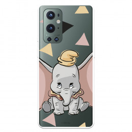 Funda para OnePlus 9 Pro Oficial de Disney Dumbo Silueta Transparente - Dumbo