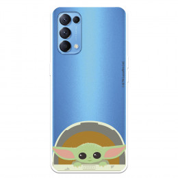 Funda para Oppo Find X3 Lite Oficial de Star Wars Baby Yoda Sonrisas - The Mandalorian