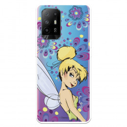 Funda para Oppo A74 5G Oficial de Disney Campanilla Flores - Peter Pan