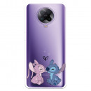 Funda para Xiaomi Redmi K30 Pro Oficial de Disney Angel & Stitch Beso - Lilo & Stitch