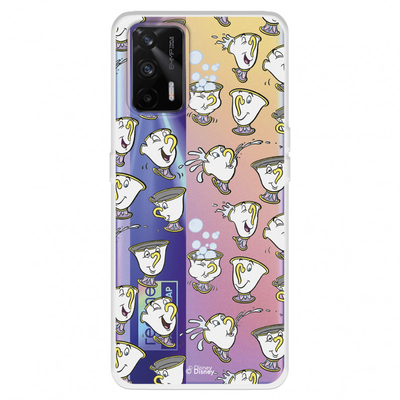 Funda para Realme GT Oficial de Disney Chip Potts Siluetas - La Bella y la Bestia