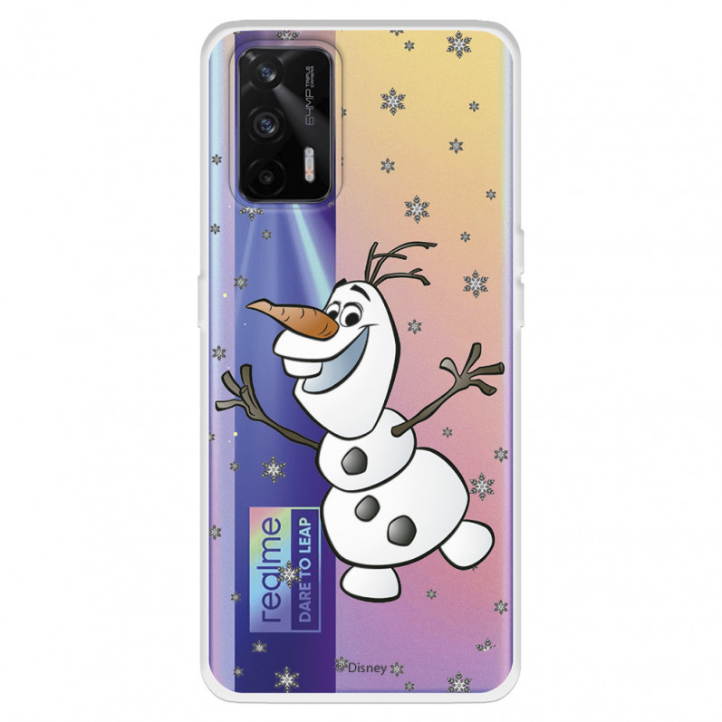 Funda para Realme GT Oficial de Disney Olaf Transparente - Frozen