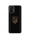 Funda para Realme GT del Atleti Escudo Dorado Fondo Negro - Licencia Oficial Atlético de Madrid