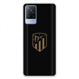 Funda para Vivo V21 5G del Atleti Escudo Dorado Fondo Negro - Licencia Oficial Atlético de Madrid