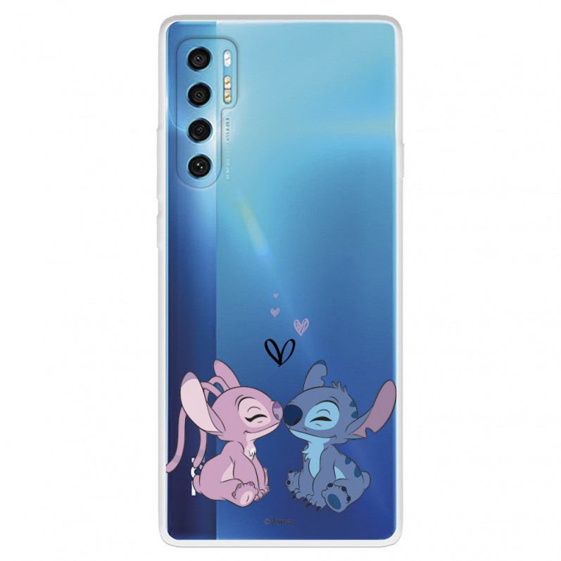 Funda para TCL 20 Pro 5G Oficial de Disney Angel & Stitch Beso - Lilo & Stitch