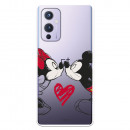 Funda para OnePlus 9 Oficial de Disney Mickey y Minnie Beso - Clásicos Disney