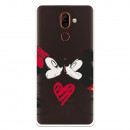 Funda para Nokia 7 Plus Oficial de Disney Mickey y Minnie Beso - Clásicos Disney