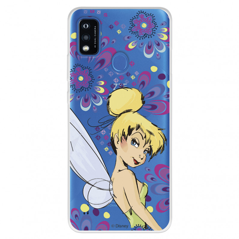 Funda para ZTE Blade A51 Oficial de Disney Campanilla Flores - Peter Pan