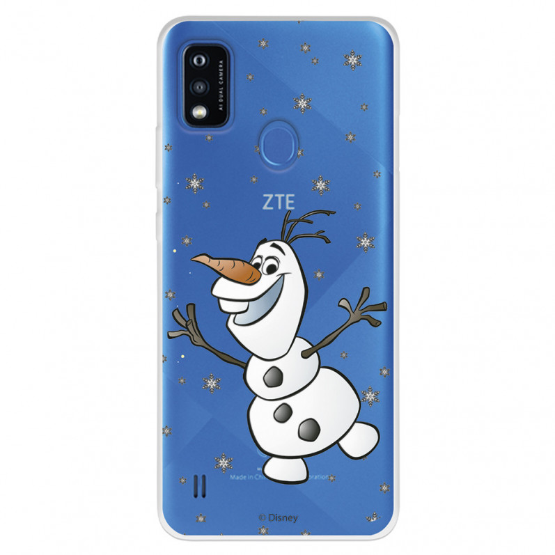 Funda para ZTE Blade A51 Oficial de Disney Olaf Transparente - Frozen