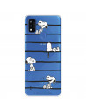 Funda para ZTE Blade A51 Oficial de Peanuts Snoopy rayas - Snoopy