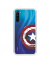 Funda para Xiaomi Redmi Note 8 2021 Oficial de Marvel Capitán América Escudo Transparente - Marvel