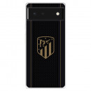 Funda para Google Pixel 6 del Atleti Escudo Dorado Fondo Negro - Licencia Oficial Atlético de Madrid