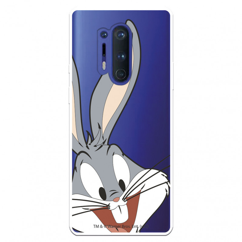 Officieel Warner Bros Bugs Bunny Silhouette Transparant OnePlus 8 Pro Hoesje - Looney Tunes