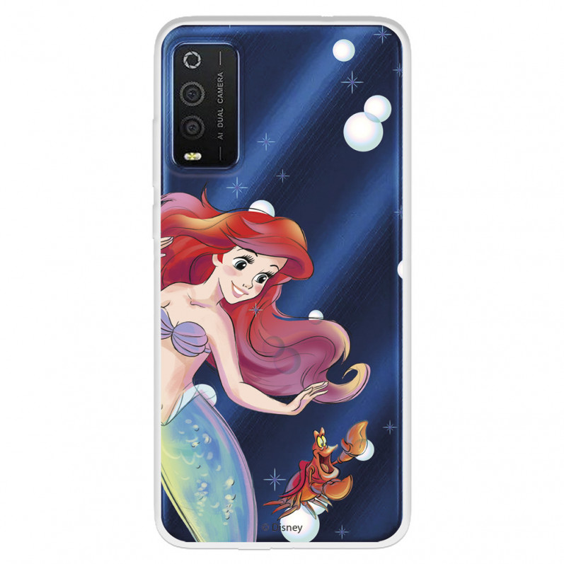 Funda para TCL 205 Oficial de Disney Ariel y Sebastián Burbujas - La Sirenita