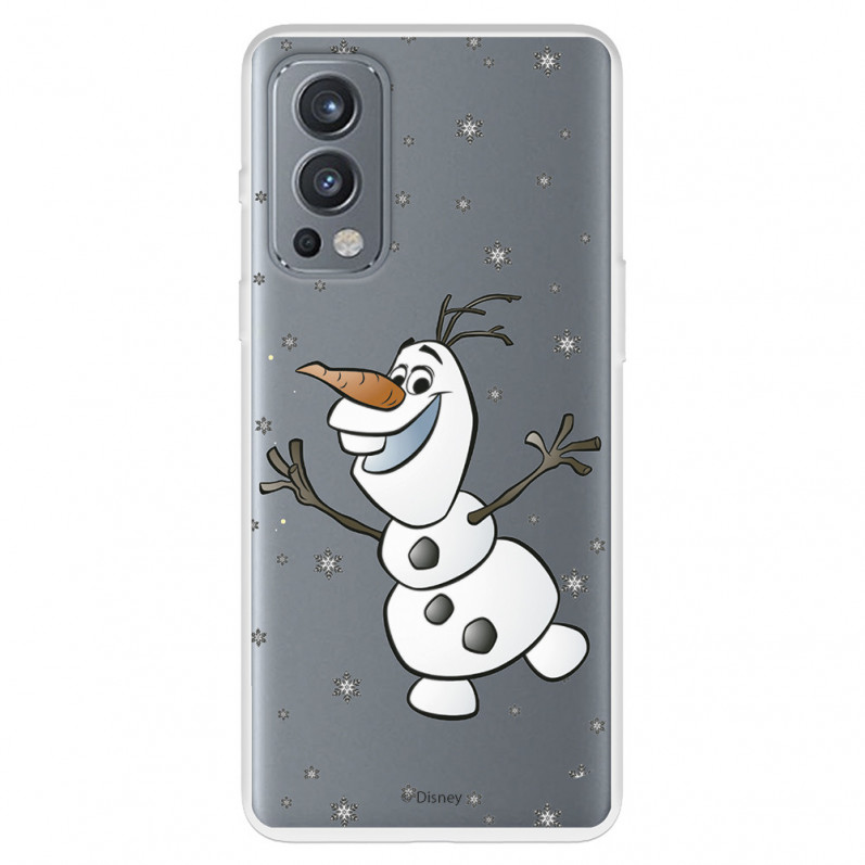 Funda para OnePlus Nord CE 2 Oficial de Disney Olaf Transparente - Frozen