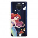 Funda para Nokia G20 Oficial de Disney Ariel y Sebastián Burbujas - La Sirenita