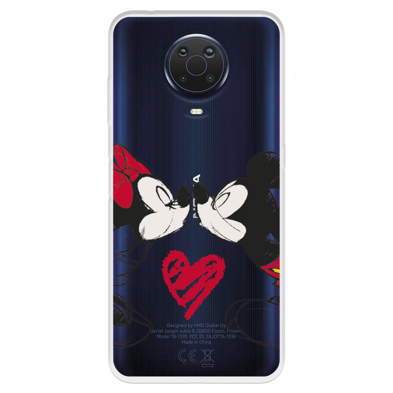 Funda para Nokia G20 Oficial de Disney Mickey y Minnie Beso - Clásicos Disney