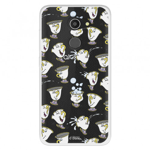 Funda para Alcatel A3 Oficial de Disney Chip Potts Siluetas - La Bella y la Bestia