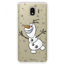 Funda para Samsung Galaxy J4 2018 Oficial de Disney Olaf Transparente - Frozen
