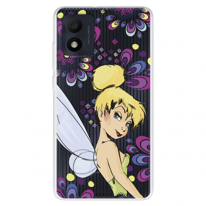 Funda para Alcatel 1B 2022 Oficial de Disney Campanilla Flores - Peter Pan