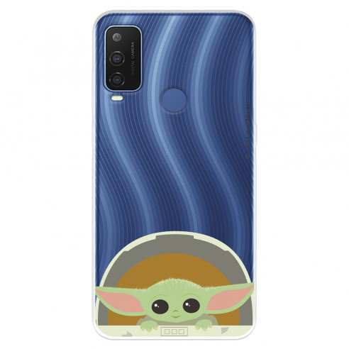 Funda para Alcatel 1 L Pro Oficial de Star Wars Baby Yoda Sonrisas - The Mandalorian