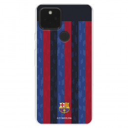 Funda para Google Pixel 5A del FC Barcelona Fondo Rayas Verticales  - Licencia Oficial FC Barcelona