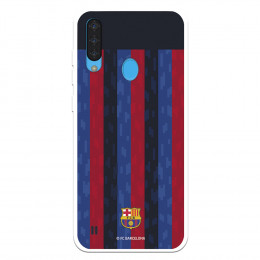 Funda para ZTE Blade A7 2020 del FC Barcelona Fondo Rayas Verticales  - Licencia Oficial FC Barcelona