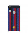 Funda para BQ Aquaris X2 del FC Barcelona Fondo Rayas Verticales  - Licencia Oficial FC Barcelona