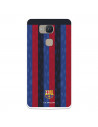 Funda para BQ Aquaris V Plus del FC Barcelona Fondo Rayas Verticales  - Licencia Oficial FC Barcelona