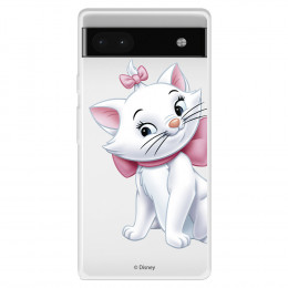 Funda para Google Pixel 6A Oficial de Disney Marie Silueta - Los Aristogatos