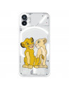 Coque pour Nothing Phone 1 Officielle de Disney Simba et Nala Silhouette - Le Roi Lion