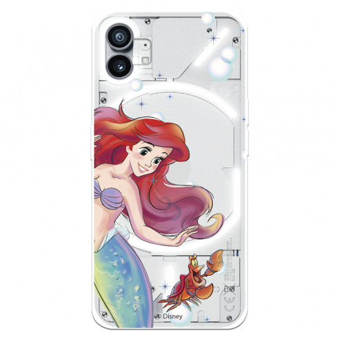 Coque pour Nothing Phone 1 Officielle de Disney Ariel et Sébastien Bulles - La Petite Sirène