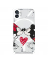 Coque pour Nothing Phone 1 Officielle de Disney Mickey et Minnie Bisou - Classiques Disney