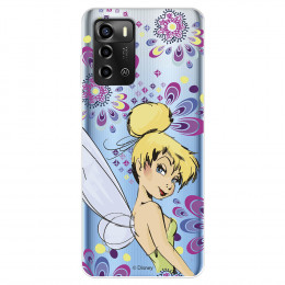 Funda para ZTE Blade A72 Oficial de Disney Campanilla Flores - Peter Pan