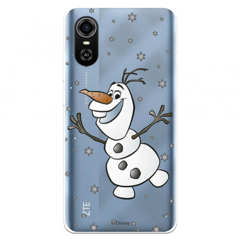 Funda para ZTE Blade A31 Plus Oficial de Disney Olaf Transparente - Frozen