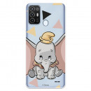 Funda para ZTE Blade A52 Oficial de Disney Dumbo Silueta Transparente - Dumbo