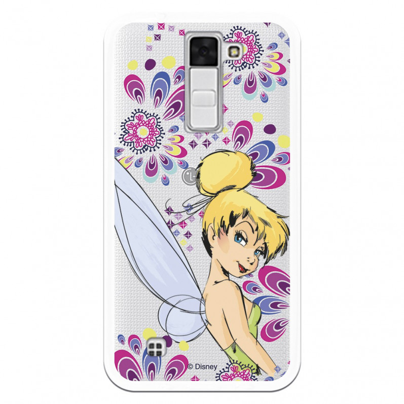 Carcasa Oficial Disney Campanilla Flores Transparente para LG K8 - Peter Pan- La Casa de las Carcasas