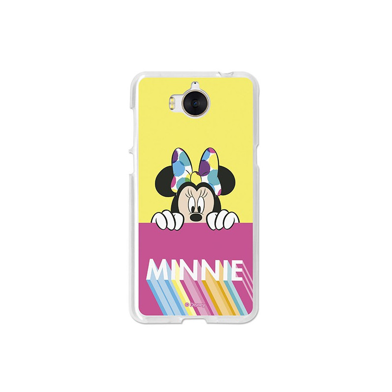 Officiële Disney Case Minnie Roze Geel Huawei Y6 2017