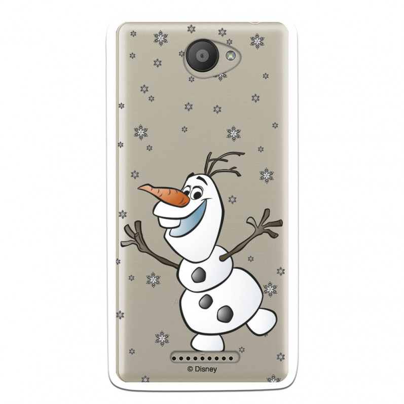 Funda para Bq Aquaris U Lite Oficial de Disney Olaf Transparente - Frozen