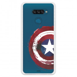 Funda para LG K50S Oficial de Marvel Capitán América Escudo Transparente - Marvel