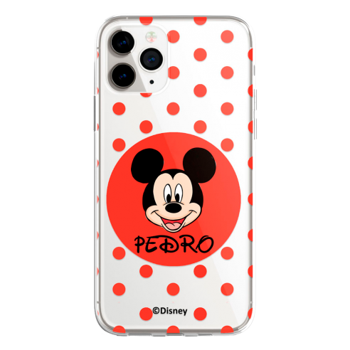Gepersonaliseerde Disney-gsm-hoes met je naam Mickey Mouse - Officiële Disney-licentie